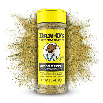 Dan-O's Lemon Pepper Seasoning – Thoughtful Housewarming Gift for Home Cooks, Citrus & Black Pepper Shaker Duo