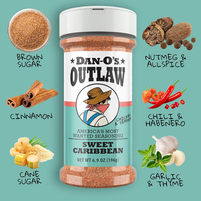 Dan-O's Outlaw Seasoning 6 Bottle Set – Chef-Inspired Premium Blends with Real Butter, Tamarind, and Habanero