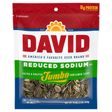 DAVID Reduced Sodium Sunflower Seeds – Mess-Tolerant Road Trip Snack for Highway Rest Stops, 16oz