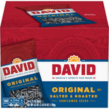 DAVID Sunflower Seeds Original – Guilt-Free Office Snack with Protein and Fiber, Pack of 24 Single-Serve 1.75oz Bags