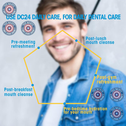 DC24 DAILY CARE 100% Xylitol Gum – Aspartame-Free Bubblegum Chewing Gum for Kids Lunchbox