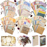 565 Pcs Kids Craft Kit with Vintage Scrapbook Paper and Floral Stickers, Safe and Easy Family Activity for Bedroom Desk and Playroom