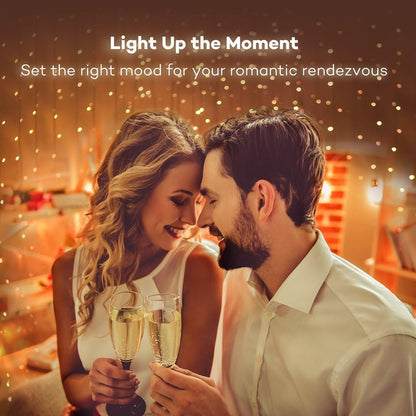 Decute 100 LED Photo Clip String Lights – Thoughtful Birthday Gift for Her, Warm White Bedroom Wall Display