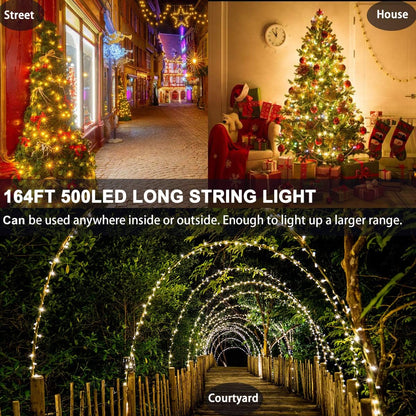 Decute 164FT Copper Wire Starry Lights – Bedroom Canopy & Headboard Ambient Decor, 13 Modes with Memory Function