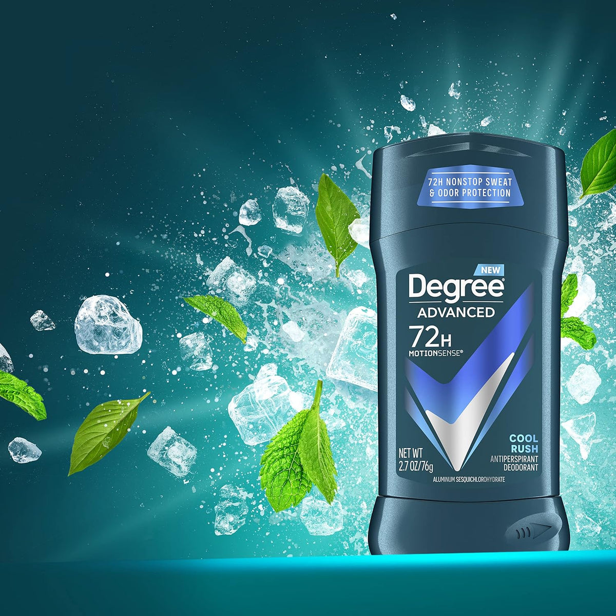 Degree Men Cool Rush Antiperspirant 4-Pack – Post-Workout Cool Down Ritual with Motion-Activated Arctic Freshness