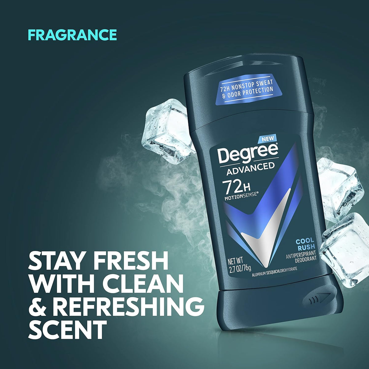 Degree Men Cool Rush Antiperspirant 4-Pack – Post-Workout Cool Down Ritual with Motion-Activated Arctic Freshness