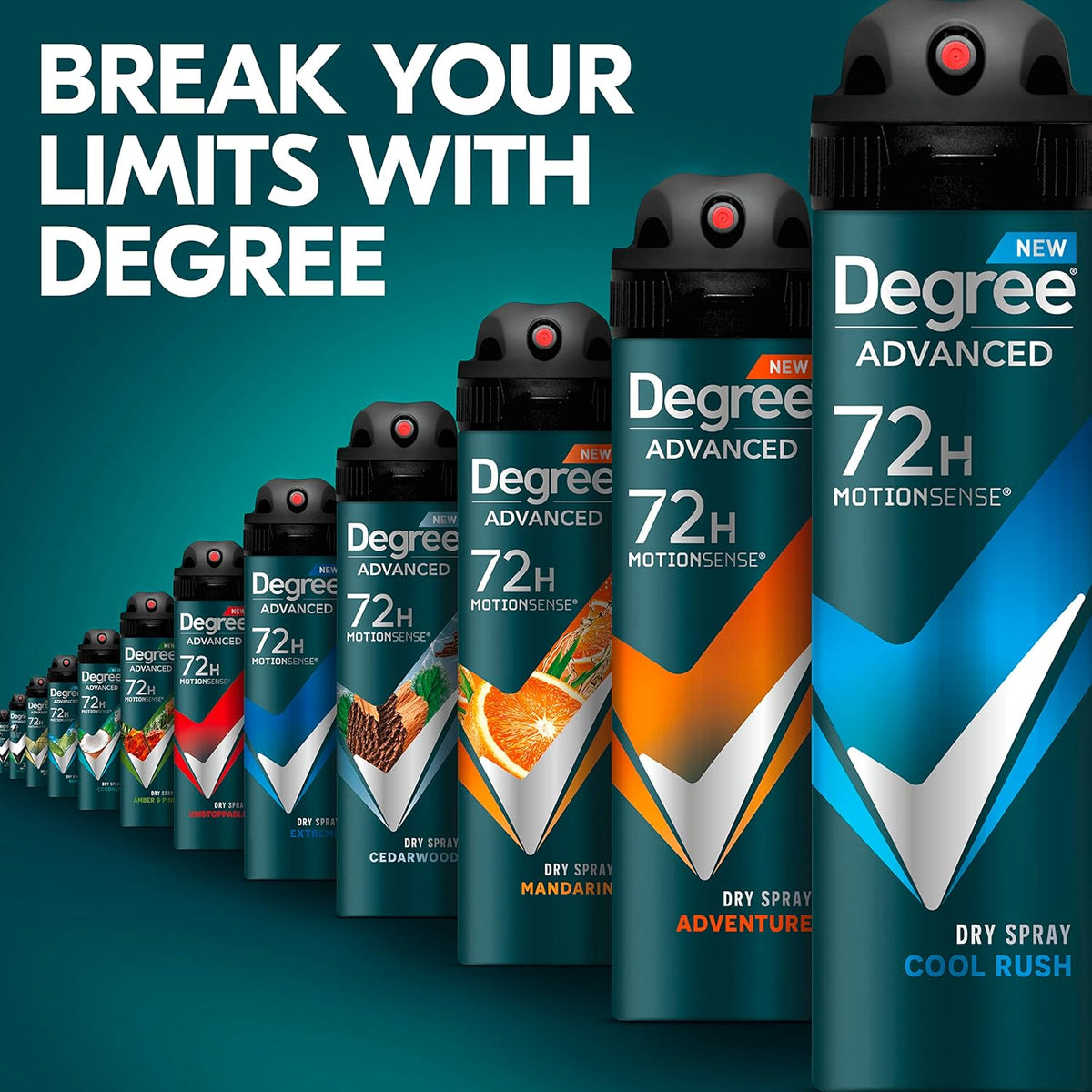 Degree Men Cool Rush Dry Spray Antiperspirant 3-Pack – Practical Father's Day and Birthday Gift for Active Dads and Husbands
