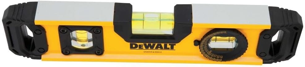 DEWALT Torpedo Level 9 Inch – Compact Job Site Leveling Tool for Electricians and Plumbers