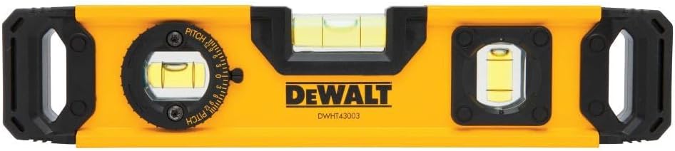 DEWALT Torpedo Level 9 Inch – Compact Job Site Leveling Tool for Electricians and Plumbers