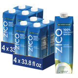 ZICO 100% Coconut Water – Consistent Hydration Companion for Long Work Blocks, Five Electrolytes Per Serving