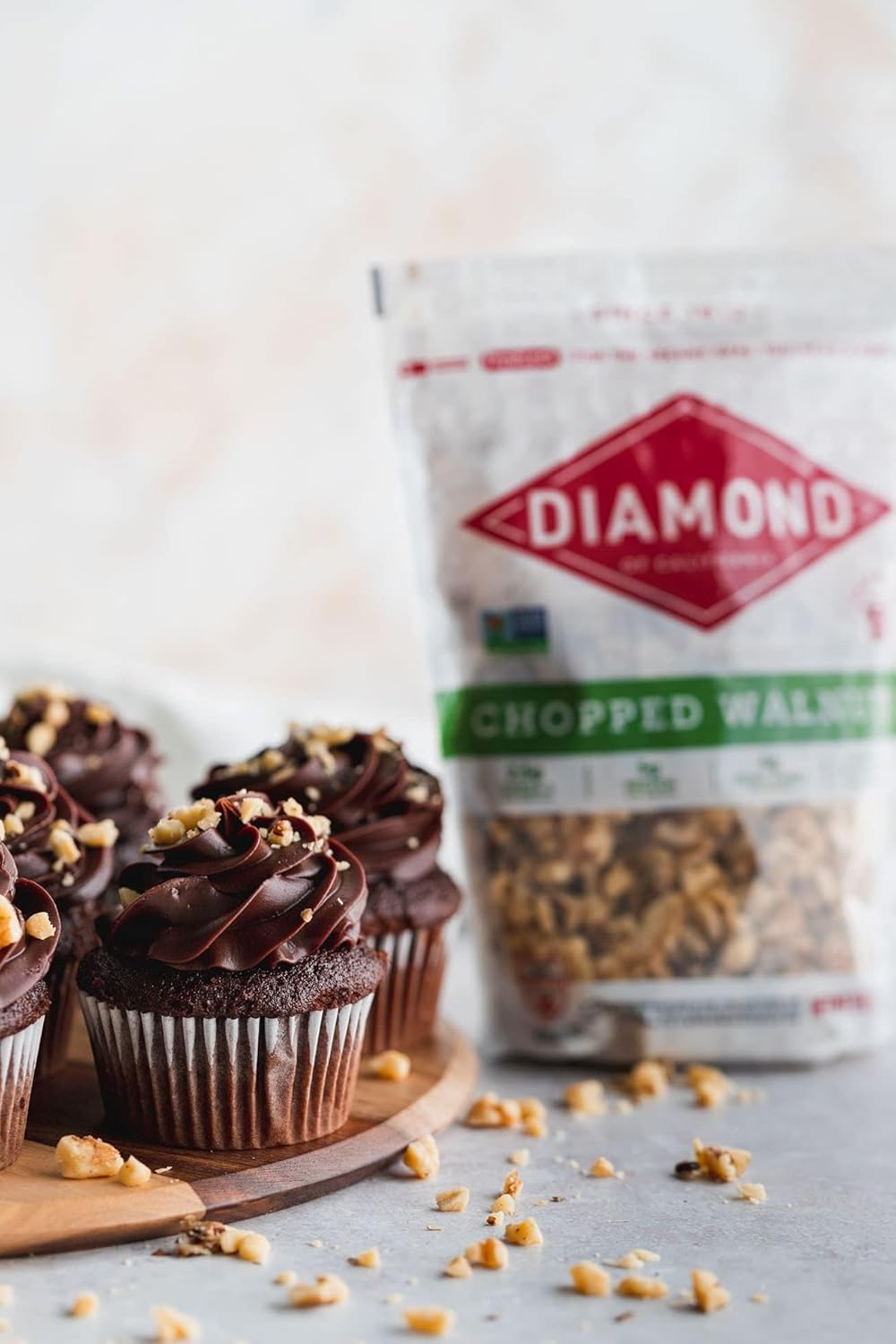 Diamond of California Chopped Walnuts – Portable Trail Mix Ingredient for Hiking and Camping