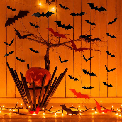 DIYASY 3D Bat Stickers 120 Pcs Kid Friendly Halloween Craft Activity Set for Classroom Playroom and Bedroom Decor