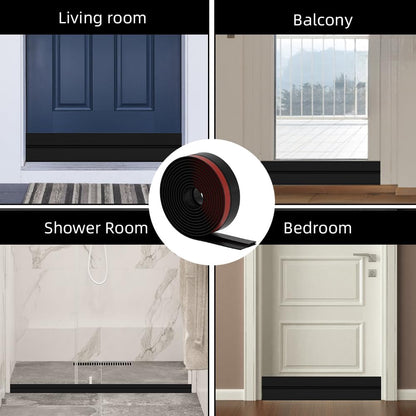 Door Draft Stopper – Sleek Under-Door Seal in Transparent Silicone for Modern Living Room Aesthetic