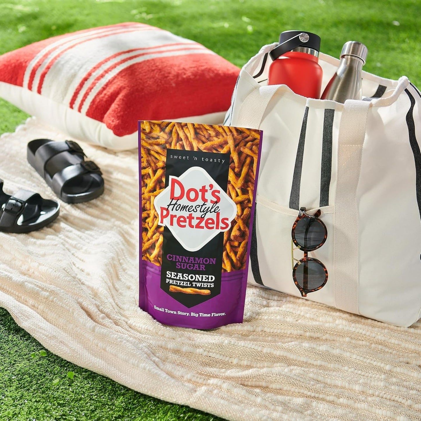 Dot's Pretzels Cinnamon Sugar Twist – Portable Resealable Snack for Picnics, Camping, and Road Trips