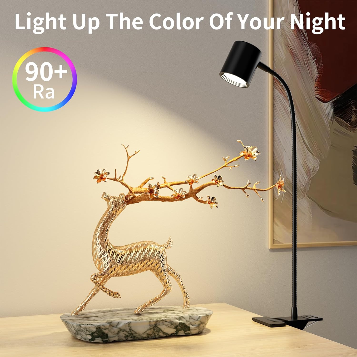 Dott Arts Desk Lamp – Bedside Reading Light for Nightly Wind-Down Rituals, 3 Color Modes Eye-Care
