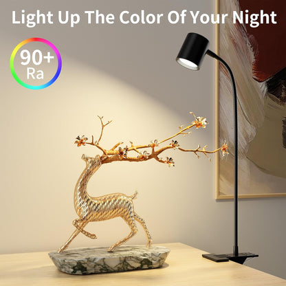 Dott Arts Desk Lamp – Bedside Reading Light for Nightly Wind-Down Rituals, 3 Color Modes Eye-Care