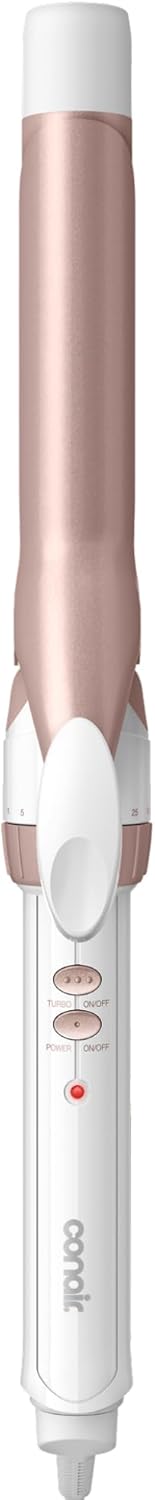double ceramic barrel that distributes even heat and minimizes hot spots
