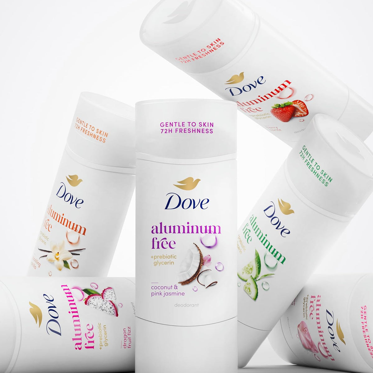 Dove Deodorant Stick Cucumber & Green Tea – Gentle Aluminum Free Formula Safe for Post Mastectomy Sensitive Skin 2.4 oz
