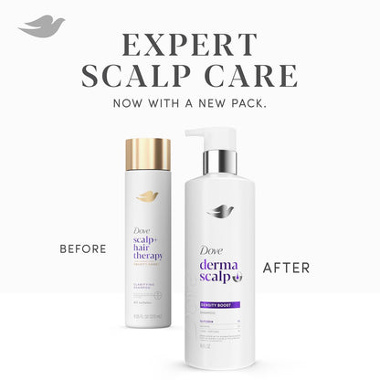 Dove Derma Scalp Density Boost Shampoo – Uncluttered Shower Essential for Thinning Hair, Sulfate-Free Wash