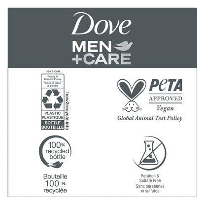Dove Men+Care 2-in-1 Shampoo + Conditioner for Thick & Full Hair – Sandalwood + Cardamom Scent for a Calming Shower Ritual, 17.5 fl oz