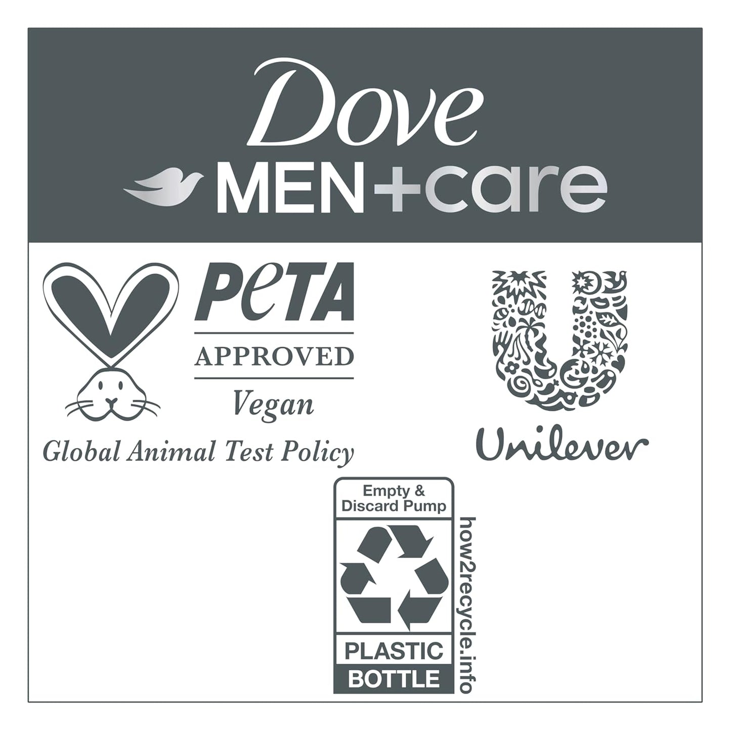 Dove Men+Care 2-in-1 Shampoo + Conditioner – Single-Bottle Anti-Dandruff Hair Care for a Clutter-Free Bathroom Shelf