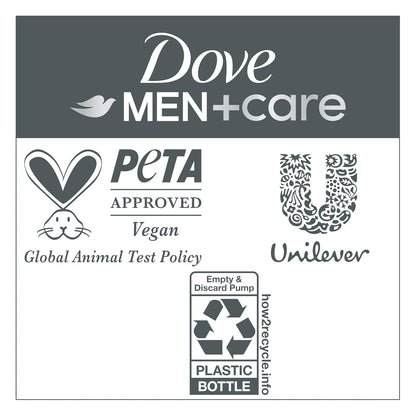 Dove Men+Care 2-in-1 Shampoo + Conditioner – Single-Bottle Anti-Dandruff Hair Care for a Clutter-Free Bathroom Shelf