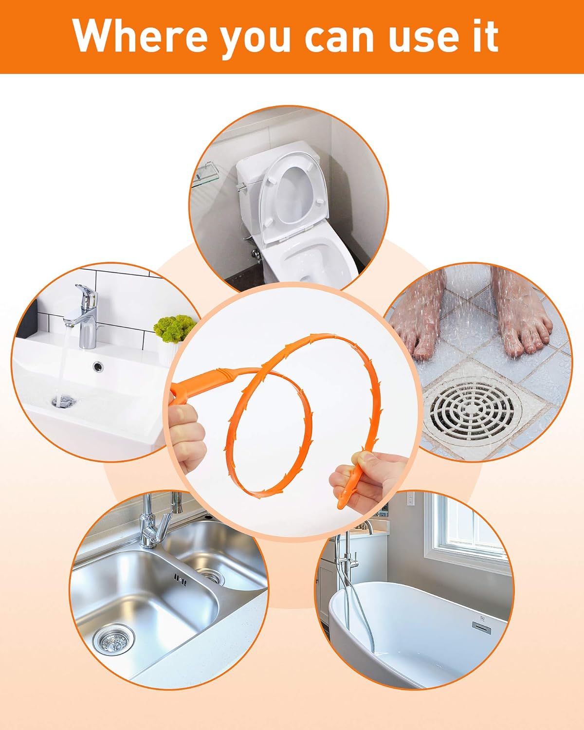 Drain Weasel – Safe Bathroom Drain Hair Remover for Families with Kids and Pets