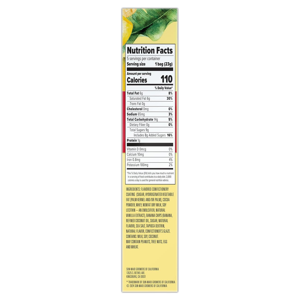 dried-fruit-first ingredient profile positioned as a better-for-you indulgence