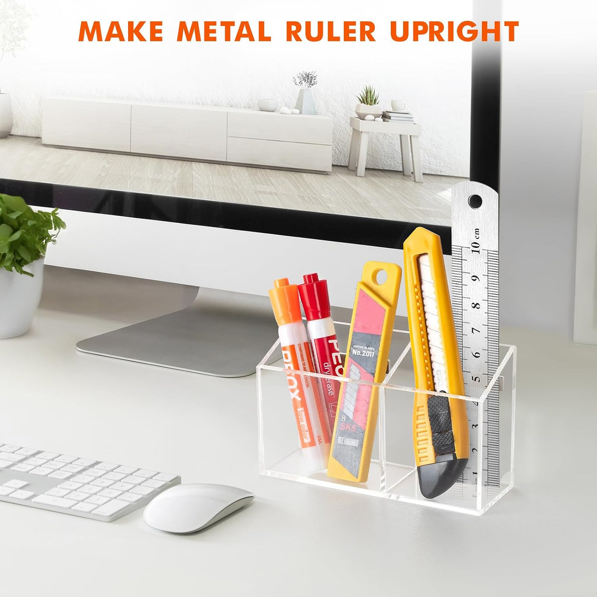 dual function as hanging magnetic holder and desktop organizer with 41.3 cubic inch capacity