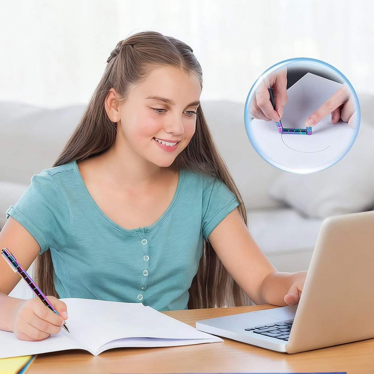 dual stylus heads functioning as both gel pen and capacitive touch screen pen