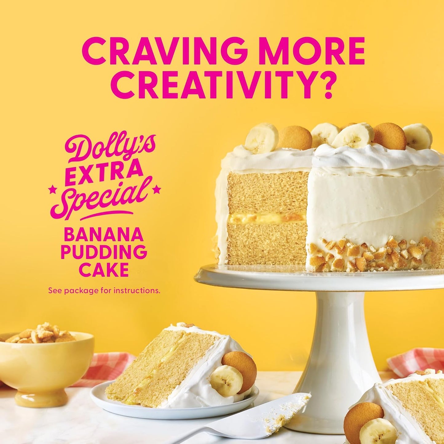 Duncan Hines Dolly Parton's Favorite Banana Flavored Cake Mix, 15.25 oz. – Quick Weeknight Dessert Mix for Busy Home Bakers
