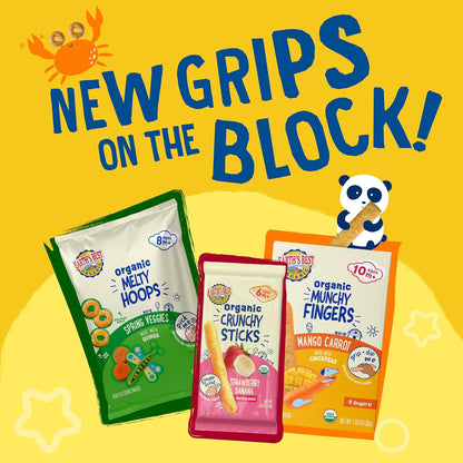 Earth's Best Organic Melty Hoops – Choking-Safe Dissolvable Baby Snack, Free from Artificial Flavors and Preservatives