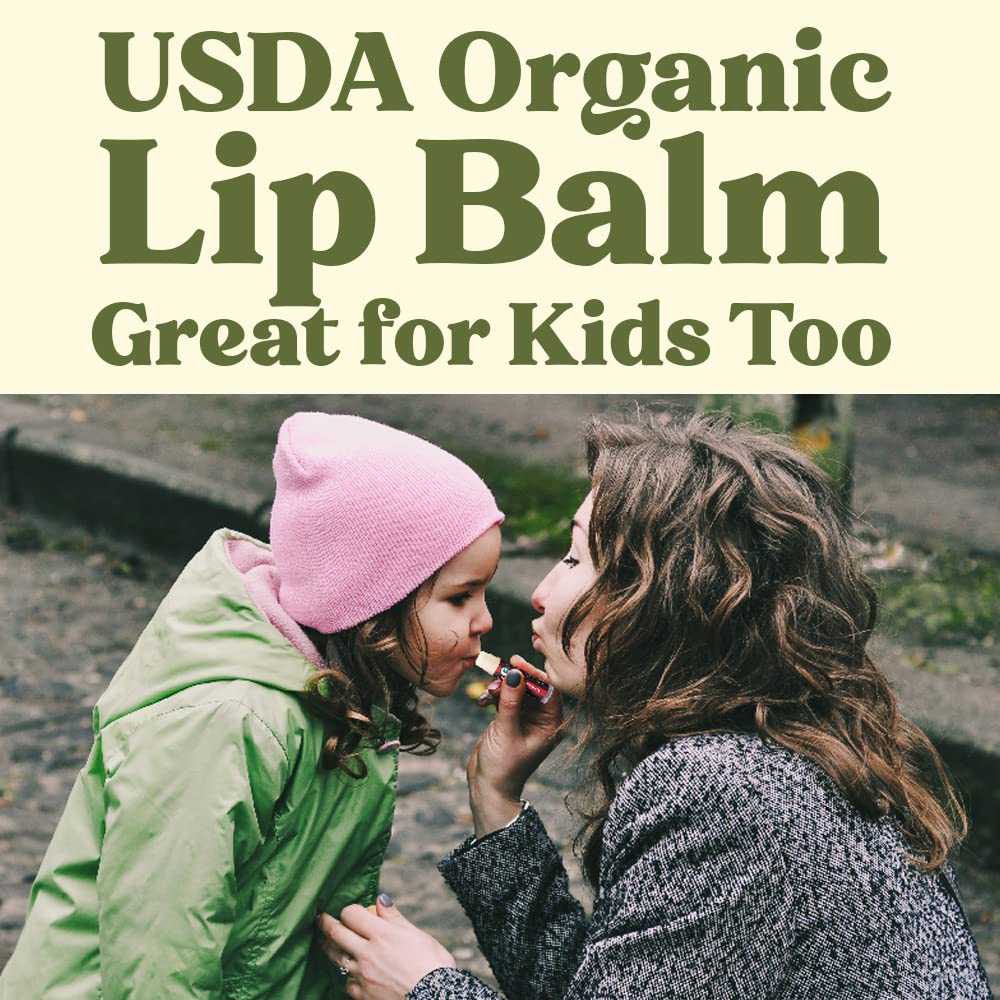 Earth's Daughter Organic Lip Balm – Streamlined Multi-Pack for Effortless Lip Care Without the Clutter