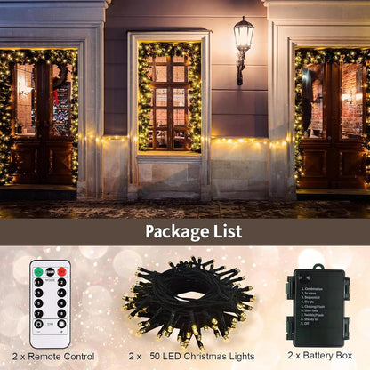 echosari 2 Pack Battery Fairy Lights – Cozy Living Room & Bedroom Decor with Warm White Glow and Remote Timer