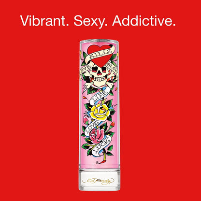 Ed Hardy Eau de Parfum Spray – Uplifting Fruit-Floral Fragrance for Personal Pampering Routine, 3.4 fl oz