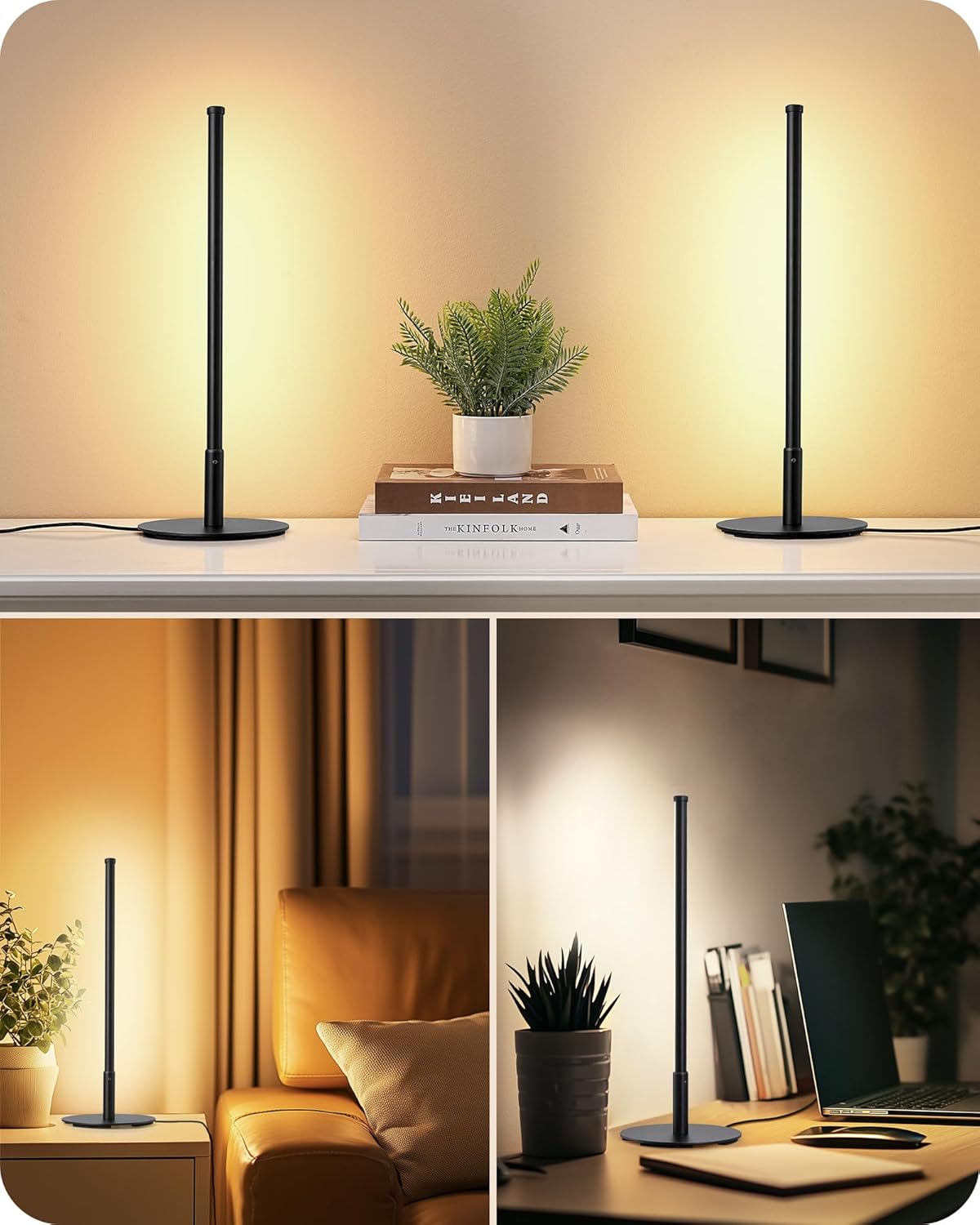 EDISHINE Slim LED Table Lamp – Minimalist Desk Light for Clean Home Office Setups