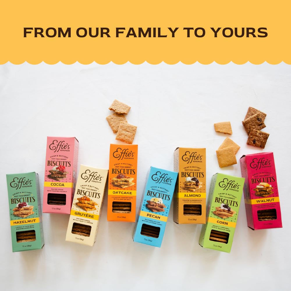 Effie's Homemade Biscuits - Oatcakes - Premium Artisanal Cheese Board Biscuit for Elevated Entertaining