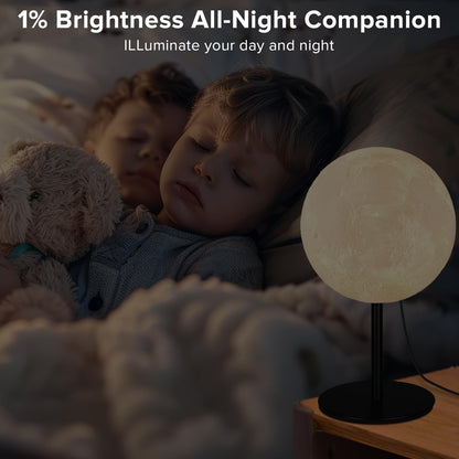 Ehobroc Moon Lamp – Safe Night Light for Kids Room, Cool-Touch LED with Cord Switch