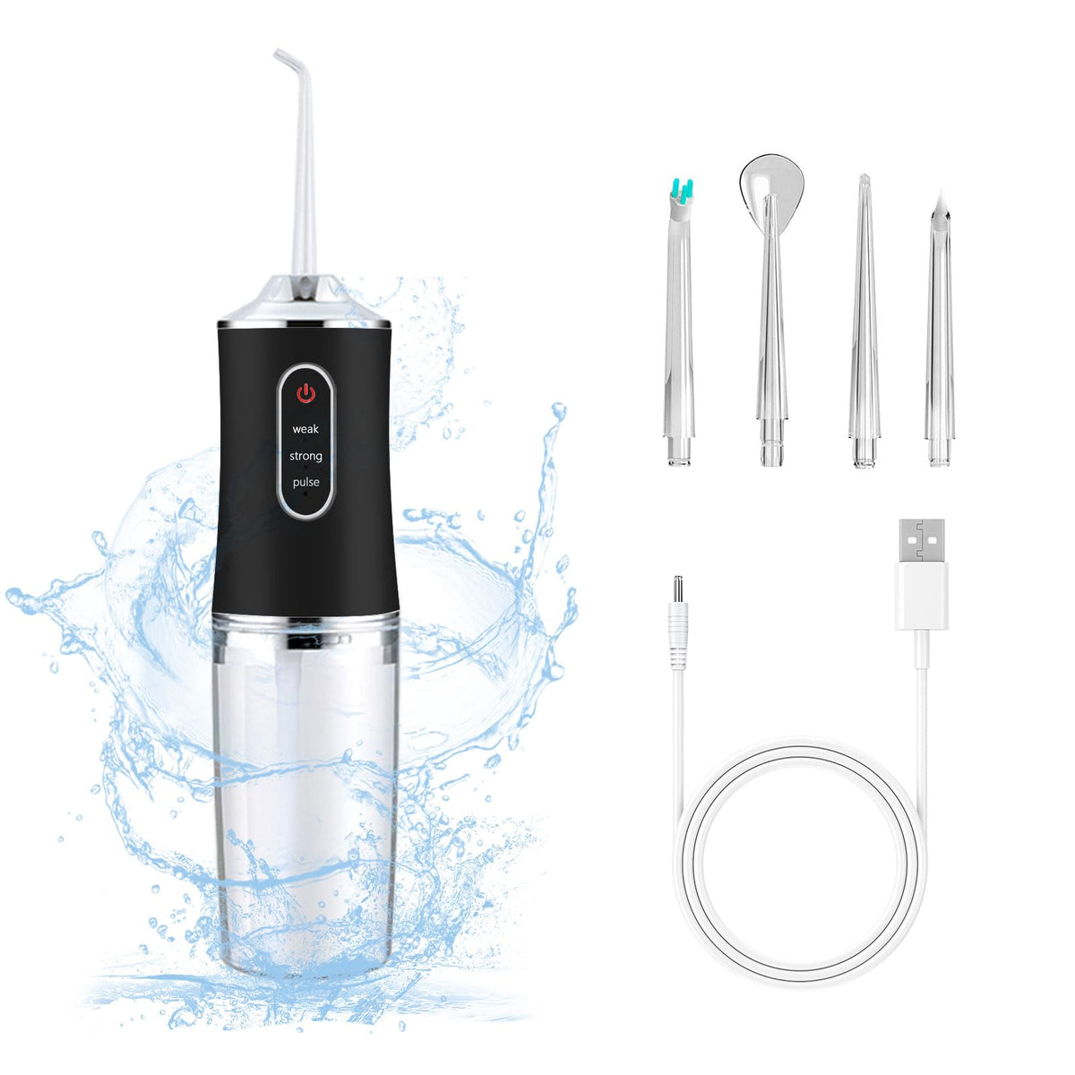 Electric Water Flosser Cordless for Teeth 3 Modes 4 Jet Tips Cleaning and Flossing Water Dental Portable Floss Irrigator Oral Water Flossed Rechargeable Tonsil Stone Travel Adults