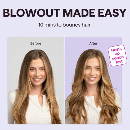 elongated heated bristles that grip and wrap hair for curling and volumizing