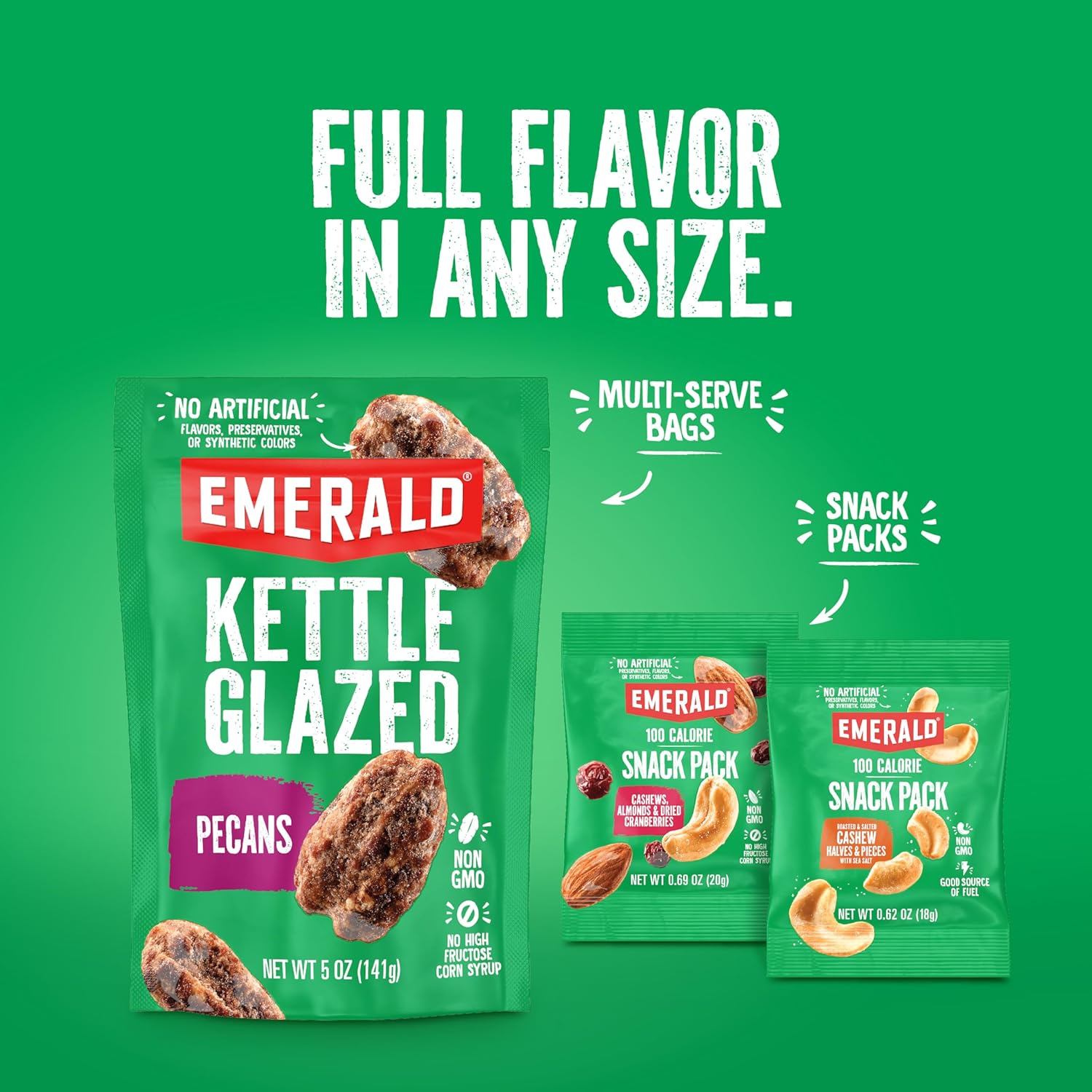 Emerald Nuts 100-Calorie Nut Packs – Portion-Controlled Snack for Calorie-Conscious Dieters