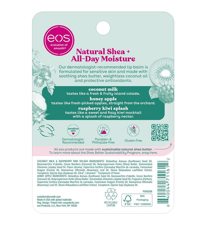 eos Natural Shea Lip Balm Variety Set – Intentional Lip Care Edit for a Curated Vanity and Capsule Beauty Collection