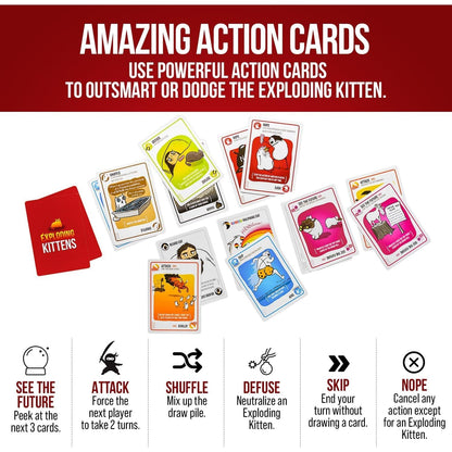Exploding Kittens Party Pack – Housewarming Present for Friends, 2-10 Player Card Game Night Starter