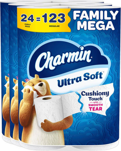 family mega / family mega xl roll sizing with 267 or 364 sheets per roll (5x regular rolls)