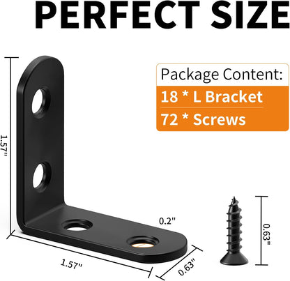 FATLODA L Bracket Set – Home Office Workshop Bracket for Wobbly Desk Repairs and Custom Shelving