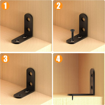 FATLODA L Bracket Set – Home Office Workshop Bracket for Wobbly Desk Repairs and Custom Shelving