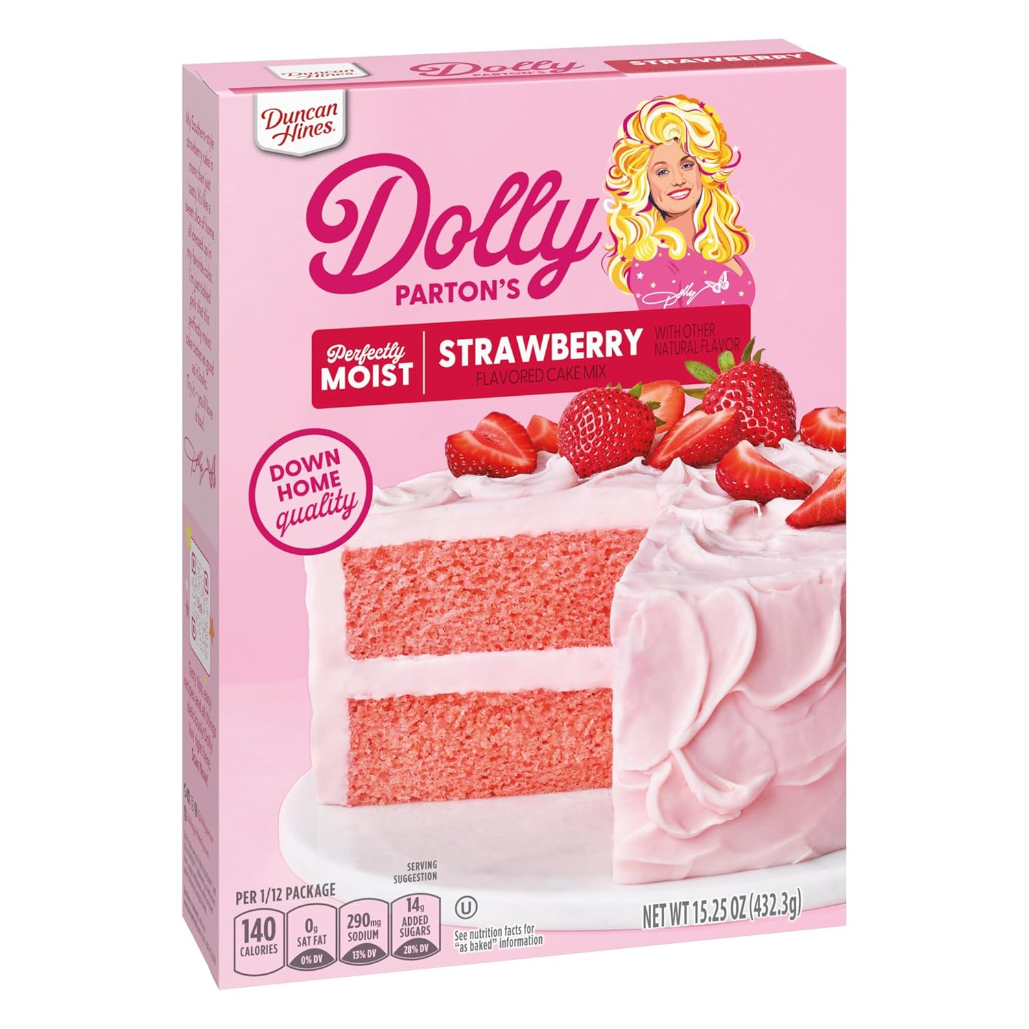 featured on-pack recipe: dolly parton's extra special strawberry pretzel cake