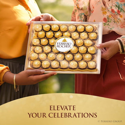 Ferrero Rocher 12-Count Chocolate Box, Individually Wrapped Easter Basket Treats for Kids and Teens
