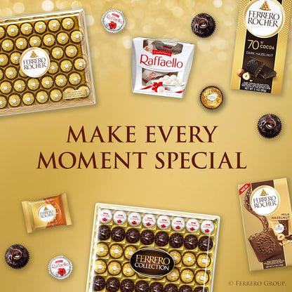 Ferrero Rocher 12-Count Chocolate Box, Individually Wrapped Easter Basket Treats for Kids and Teens