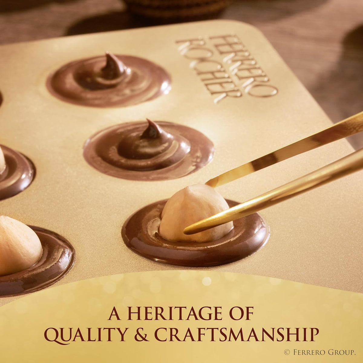 Ferrero Rocher Gourmet Milk Chocolate – Thoughtful Housewarming and Thank-You Gift, Gold Foil Wrapped 1.3 oz